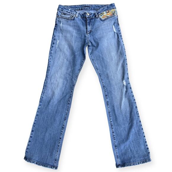 Joe's Jeans Honey Booty Curvy Beading Accents in Cooper Wash Women 31 Boho - Picture 1 of 8
